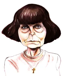 Sofia Gubaidulina, Russian Composer (Caricature)